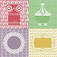 复古的框架线无缝背景派对或婚礼邀请