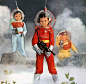 Tots are from Mars. These young Martian invaders from 1958 are looking for a home... via Vintagraph.: 