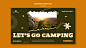 深绿户外露营帐篷产品旅游主题宣传海报设计PSD模板素材 Camping banner template