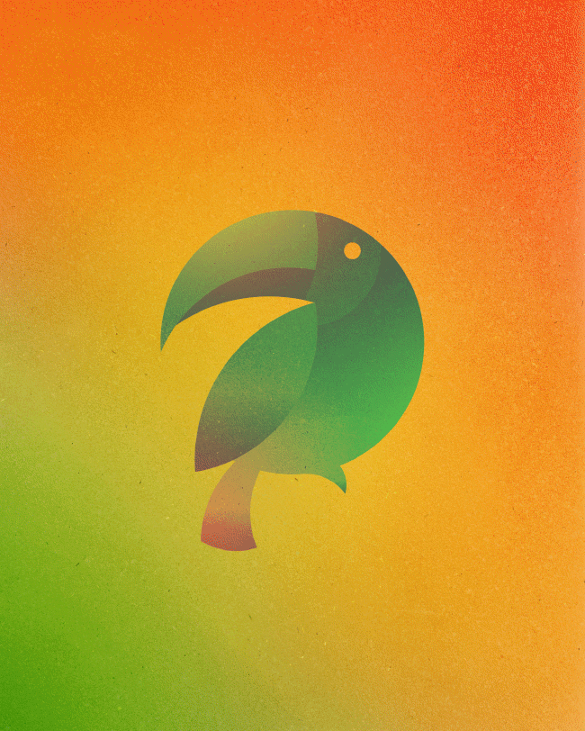 13个彩色动物巨嘴鸟logo设计——由1...