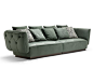 Tufted leather sofa SIMON by OPERA CONTEMPORARY