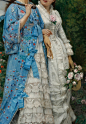 A Garden Stroll (detail), Auguste Toulmouche, 1877. Oil on canvas.