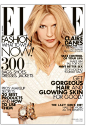 White & Stacked Gold | ELLE February 2013 - Claire Danes #fashion #editorial #采集大赛#