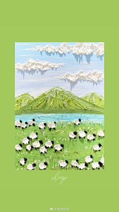 老坛杉菜*采集到油画棒画