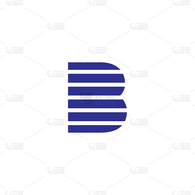 字母B矢量插图机素材-花瓣网