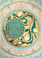 Golden ornate decorative vintage design