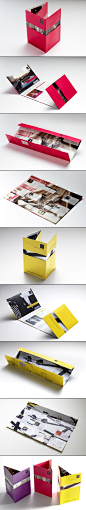 Interesting multi-fold poster brochure - nifty idea for revealing designs | Diagramación | Pinterest