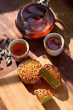 秋天,传统节日,月饼,中间,春节,灯笼,杯,蛋糕