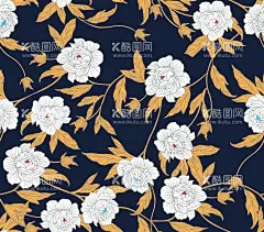 小碎花  - 源文件下载【酷图网】小碎花,黑底花,乱花,矢量花,大牌花,数码印花,