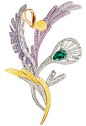 Boucheron Bouquet d’Ailes brooch set with emeralds, colored sapphires, fine stones and diamonds. – photo via Boucheron