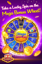 Spin & Win on the Mega Bonus Wheel! Enjoy free surprises daily at Gambino - home of the best Las Vegas slots! Tap the pinned link to get 20,000 FREE CHIPS & 120 FREE SPINS at Gambino Slots today!