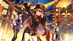 原神 胡桃 春节 喜庆 烟花 4K高清壁纸_4K游戏图片_彼岸图网pic.netbian.com