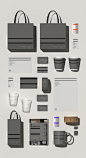 This may contain: an assortment of items are displayed on a white surface, including paper bags and cups