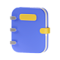 素描本 3D 插图