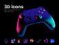3D 3Dicon colorfull game Icon Interface UI