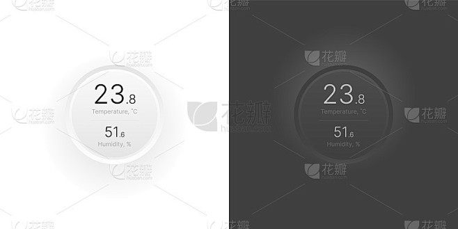 用于调节的控制旋钮。UI和UX Kit。