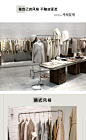 服装店挂衣杆不锈钢银色中岛落地式陈列架女装店货架展示架带轮子-淘宝网