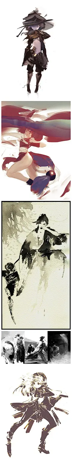 手绘卡通肌理纹理插画笔刷PS国外水墨水彩CG绘画设计素材 (6)