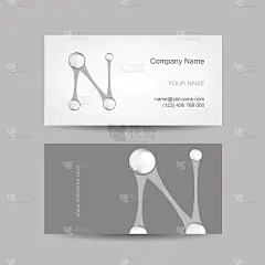 名片设计与字母N