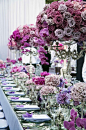 TableScapes...Table Settings / purple floral tablescape