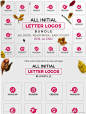 %name 字体logo设计包 All Initial Letter Logo Bundle