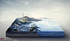 创意地表建筑环保生态节能科技海报图片下载-优图网