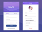 iPhone App Concept现代网页注册和登录页面设计案例