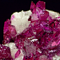 Roselite, calcite /aab78/ : Cluster of lustrous, gemmy crystals of roselite in very intensive violet/pourple colour on matrix. Rare locality for roselite!
