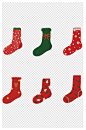 手绘毛线袜子圣诞袜子