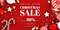 Christmas card mockup with decoration