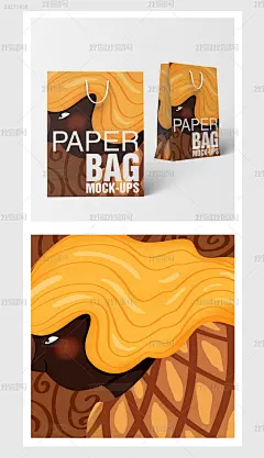 巧克力姑娘插画