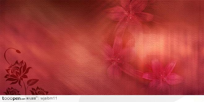 深红色带底纹花卉磨砂效果图片素材下载，现...