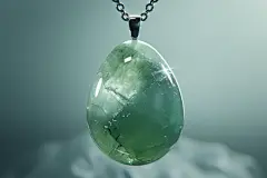 昂贵的女士古董玉石翡翠项链摄影图片
