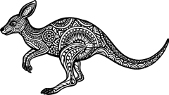 Ai产生的 袋鼠 有袋动物 花壁纸 美丽的花朵 动物 澳大利亚