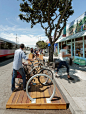 旧金山路边停车区空间景观改造设计San Francisco Replaces Street Parking With The Sunset Parklet | 灵感日报