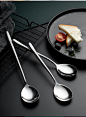 onlycook2支套装304不锈钢勺子家用汤匙长柄汤勺饭勺儿童餐具餐勺-tmall.com天猫