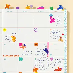 蘑菇屯 日本进口 Aiueo奥运会运动系列 活力卡通日程规划分隔贴纸-淘宝网