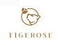 tigerose虎嗅蔷薇 轻奢珠宝 花朵 老虎 豹子 金色 商标设计  图标 图形 标志 logo 国外 外国 国内 品牌 设计 创意 欣赏