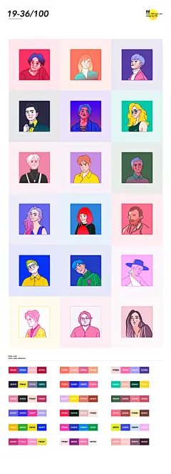 100个明星头像小插画，你都看到了谁-UI中国用户体验设计平台