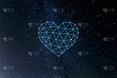空间背景下心脏神经网络的概念。人工智能、机器和深度学习、神经网络等现代技术。新的极简创意概念