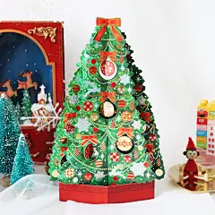 卡小姐圣诞节惊喜立体卡片闪亮圣诞树XMAS祝福贺卡平安夜装饰祝福-淘宝网