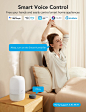Amazon.com: GoveeLife 卧室智能加湿器,3 升顶部填充冷雾加湿器,带精油扩散器,湿度控制,带夜灯的 WiFi 空气加湿器,适用于婴儿、植物、家庭、与 Alexa 一起工作 : 家居、厨具、家装