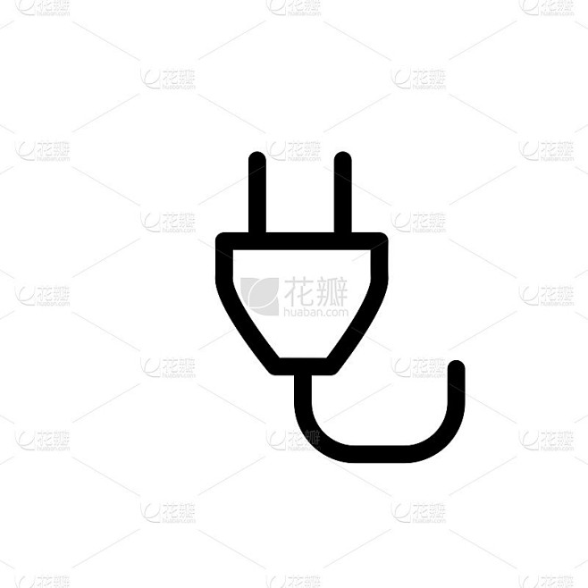 插图电源插头图标矢量图形