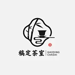 古风茶室水印LOGOaigc