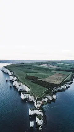 英吉利海峡多佛白崖风光手机壁纸