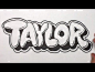 Create Names With Bubble Letters | How to Draw Bubble Letters - Taylor in Graffiti Name Art | PopScreen