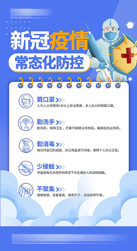 疫情指南须知防疫海报-源文件