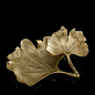 Erable Gold Metal Leaf Decor Platter