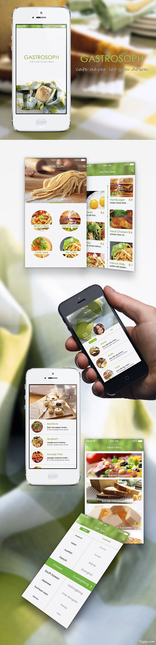 Gastrosoph 美食APP UI设...