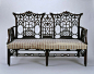 1760-1770 British Settee at the Victoria and Albert Museum, London - From the curators' comments: "This is a characteristic example of the Chinoiserie style, popular in England in the mid 18th century. The style has come to be associated with the cab